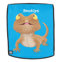 Caricature de lézard de dragon à barbe
