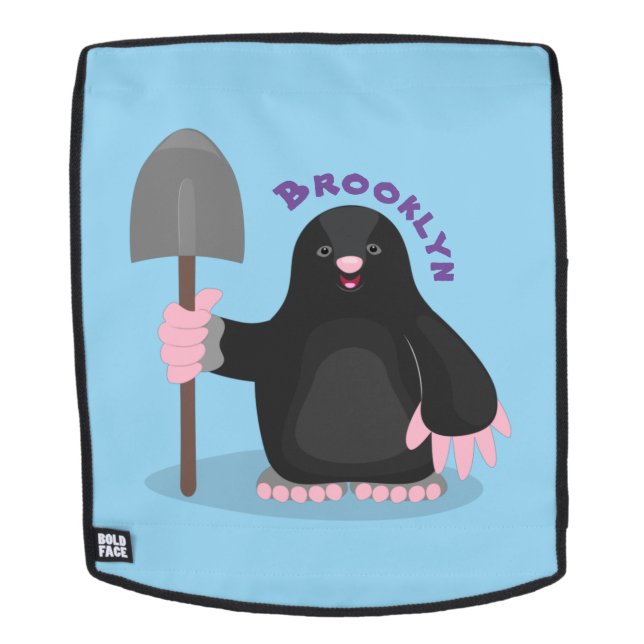 Sac À Dos Caricature mole joyeux (Devant amovible)