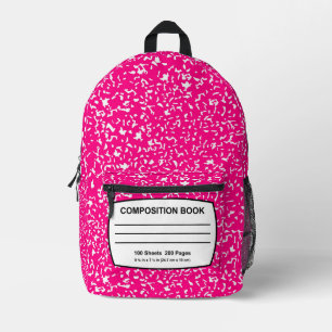 Sac à dos Carnet à composition rose et blanche