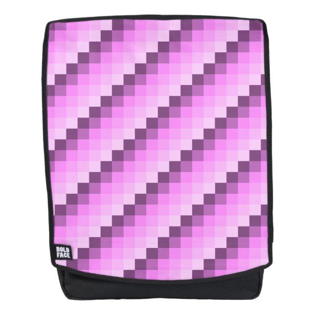 Sac À Dos Carrés rose et violet (Devant)