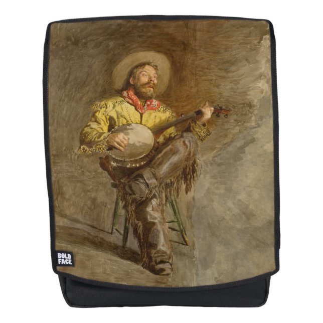 Sac À Dos Chanter Espagnol Cowboy à Banjo jouer à la chanson (Devant)