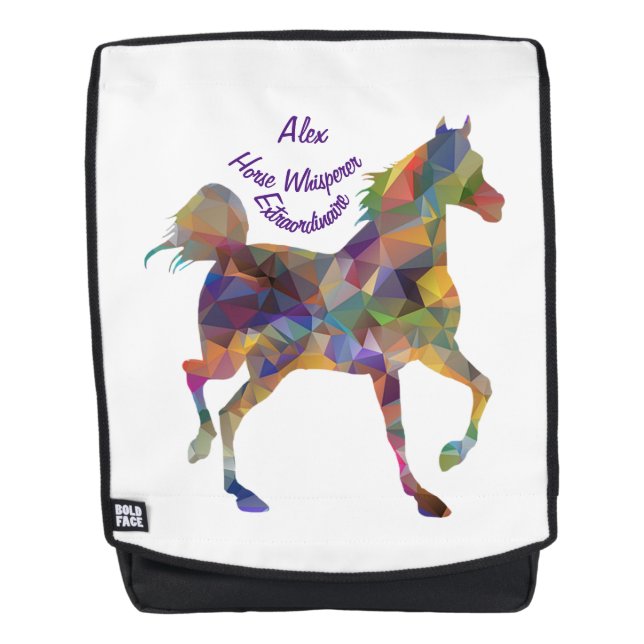 Sac À Dos Cheval Whisperer Snazzy Art Horse Personnaliser (Devant)