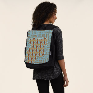 Sac À Dos Chien de Jacquard en Brown bleu et Adulte pour ani