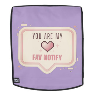 Sac À Dos Cœur de pixel Kawaii "Vous êtes ma notification pr