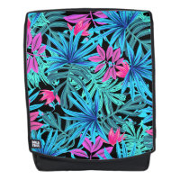 Conception tropicale Bleu et rose Floral