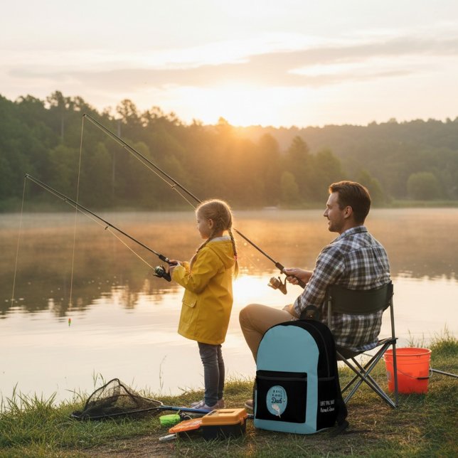 Sac à dos Cool Reel Papa (Let Dad know how cool he is with this, "Reel Cool Dad" fishing backpack! )