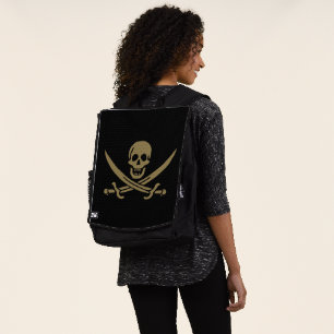 Sac À Dos Crâne et épées d'or Drapeau pirate de Calico Jack