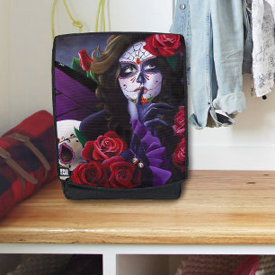 Sac À Dos Crâne sucre Roses rouges pourpre