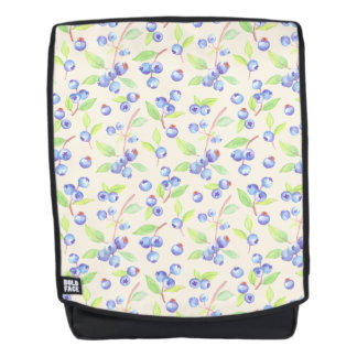 Sac À Dos Cute Watercolor Blueberry Botanical Pattern