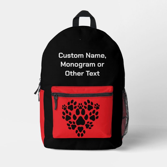 Sac à dos de chien personnalisé - Cadeau personnal (Recto)