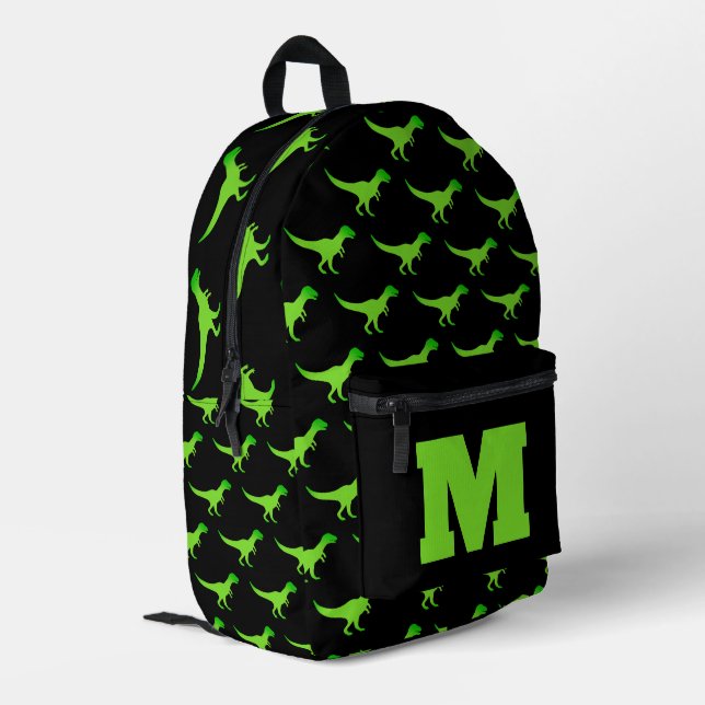Sac à dos de dinosaure pour enfant avec monogramme (Coin arrière gauche)