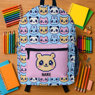 Sac à dos de l'école Kawaii Pixel