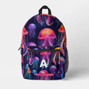 Sac à dos de méduse brillante Monogramme personnal