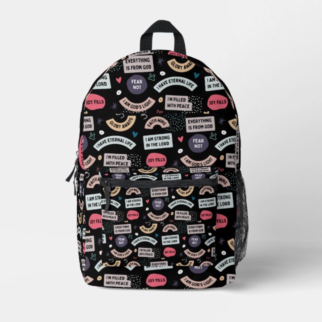 Sac à dos des avirmations bibliques (Recto)