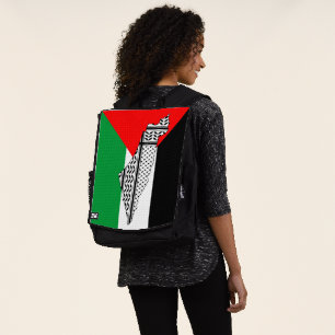 Sac À Dos Drapeau palestinien et carte avec Motif Keffiyeg