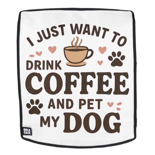 Sac À Dos Drôle chien amoureux Mug Chien Maman Chien Papa (Devant amovible)