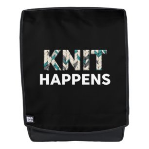 Sac à dos drôle de jeu de mots sur le tricot - Cad