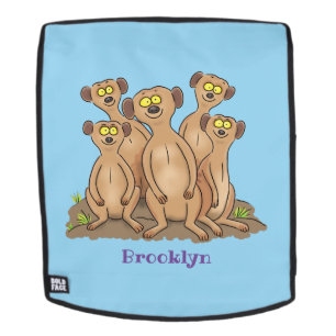 Sac À Dos Drôle dessin de la famille meerkat
