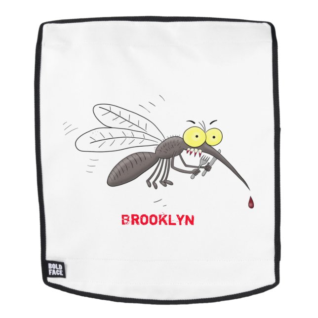 Sac À Dos Drôle dessin d'insecte moustique (Devant amovible)