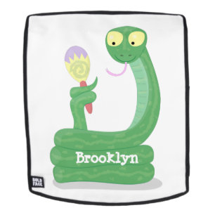 Sac À Dos Drôle serpent vert avec caricature maraca