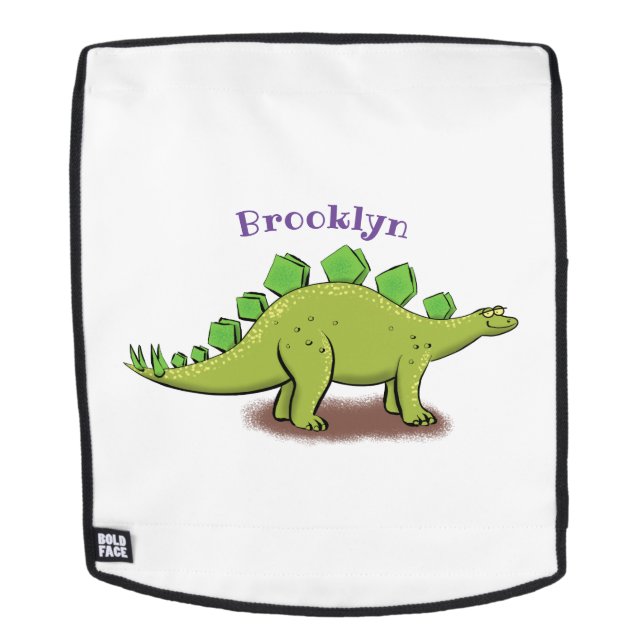 Sac À Dos Drôle stegosaurus dinosaure dessin animé (Devant amovible)