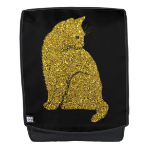 Sac À Dos Élégante Gold Cat Golden Feline