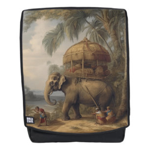 Sac À Dos éléphant botanique vintage avec howdah aussi