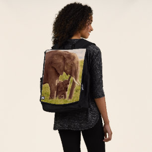 Sac À Dos Éléphant et bébé des images de Getty