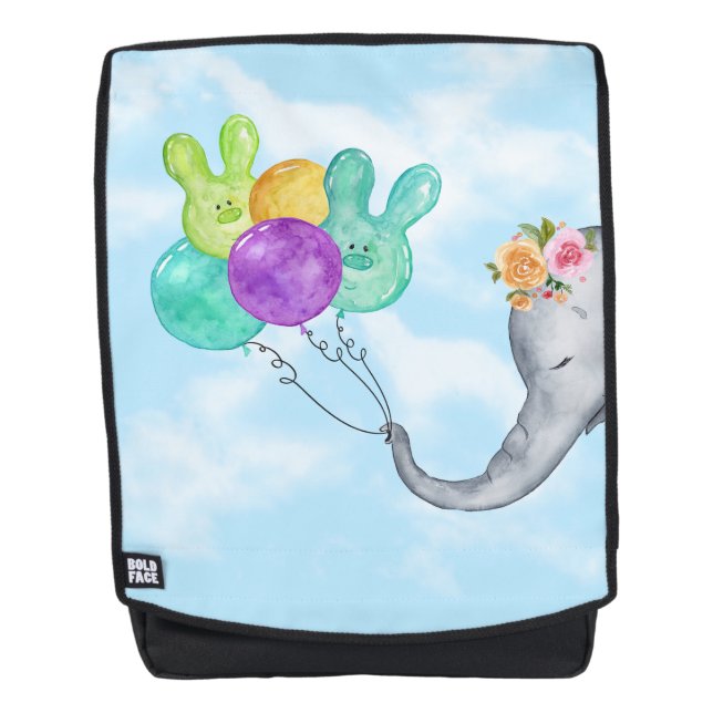 Sac À Dos Eléphants de bébé dans le ciel (Devant)