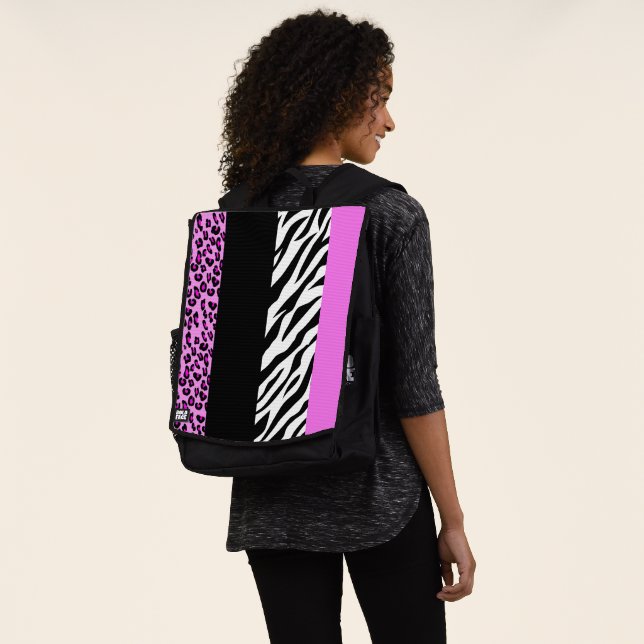Sac À Dos Empreinte de léopard, Zebra Print, Poster de anima (Porté)
