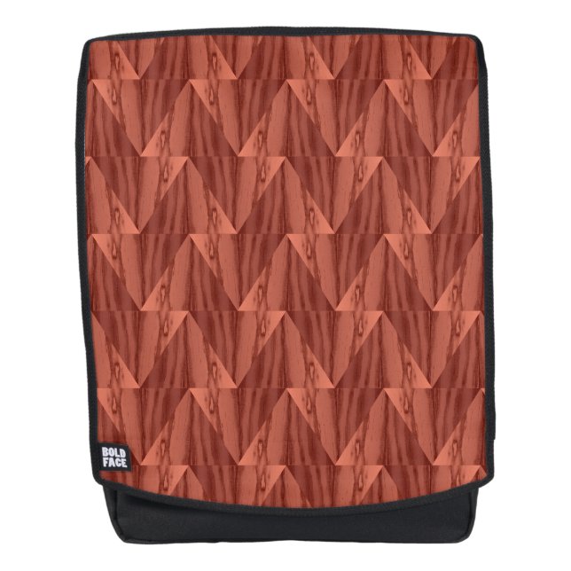 Sac à dos en cèdre géométrique (Devant)