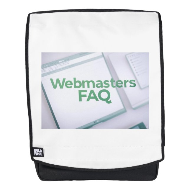 Sac À Dos FAQ Webmasters (Devant)