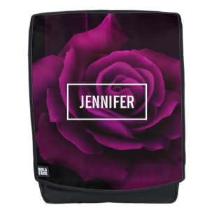 Sac À Dos Fleur gothique de rose violet-rouge