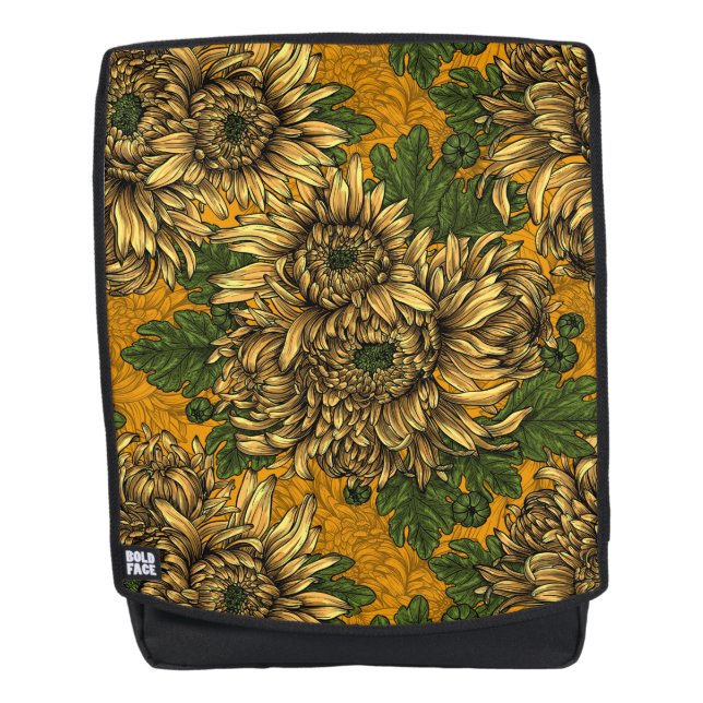 Sac À Dos Fleurs de chrysanthème jaune (Devant)