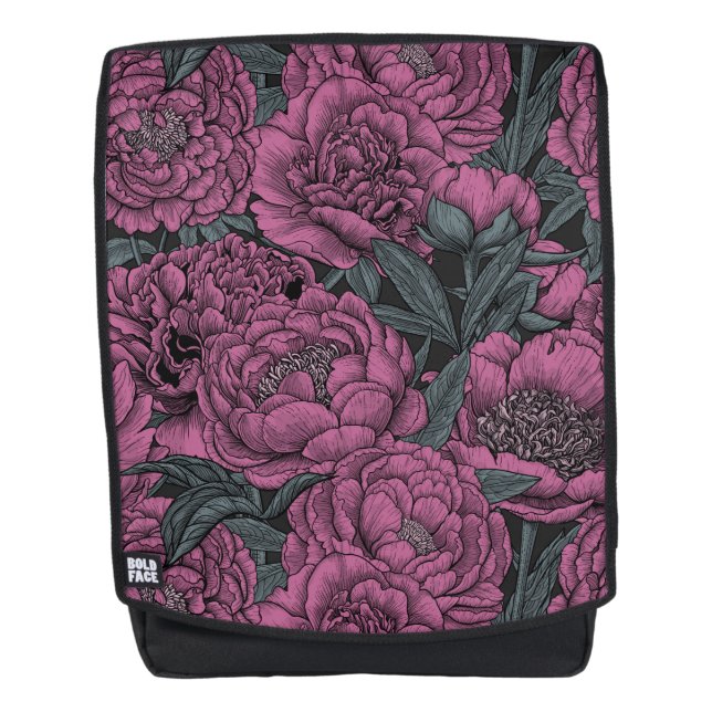 Sac À Dos Fleurs de pivoines violettes (Devant)