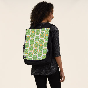 Sac À Dos Fleurs Vertes, Motif De Fleurs, Motif Floral