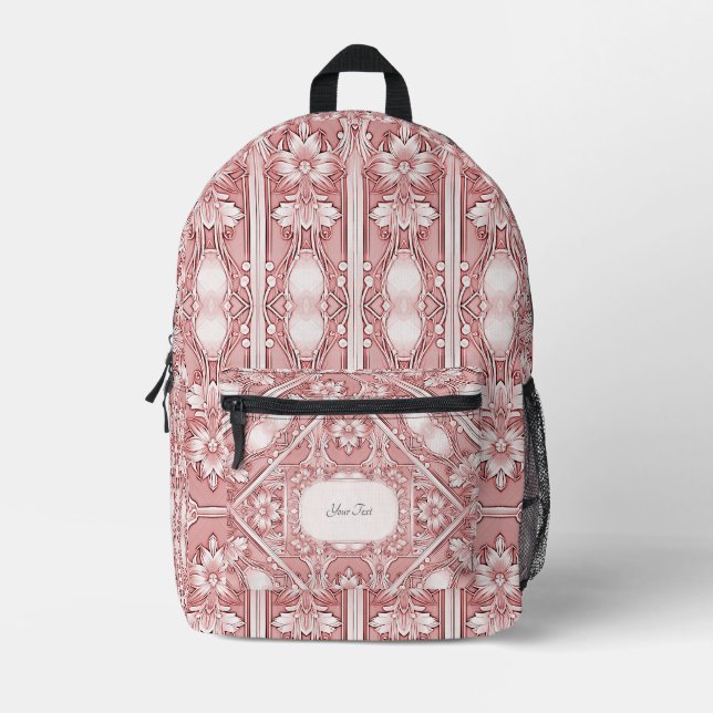 Sac à dos floral rose coupé sac à coudre (Recto)