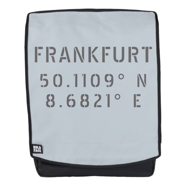 Sac À Dos Francfort Latitude Longitude (Devant)