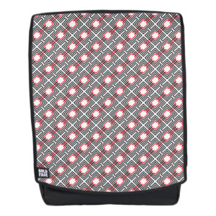 Sac À Dos Géométrique rouge et blanc noir