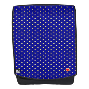 Sac À Dos Girly Hearts Gold Faux Foil Royal Blue Motif