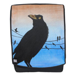Sac À Dos Grackle Austin Texas Oiseau Noir Peinture de la Fa