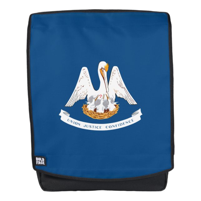 Sac À Dos Graphique Drapeau Dynamique Louisiane sur un (Devant)