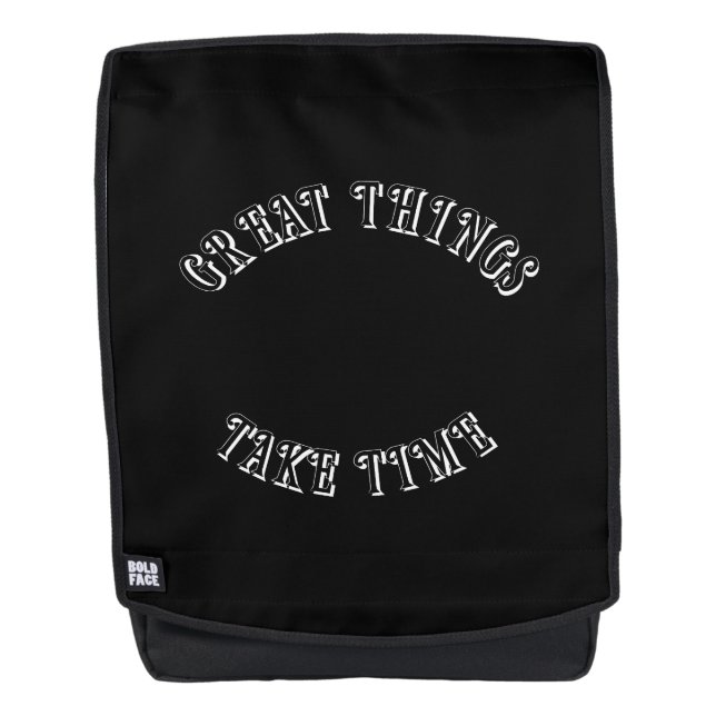 Sac À Dos Great Things Take Time Backpack (Devant)