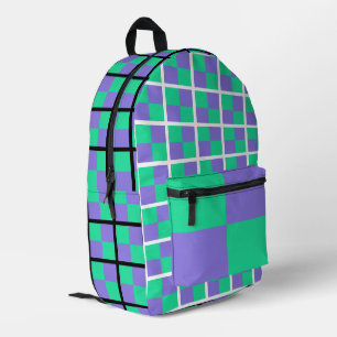 Sac à dos Green and Purple Checks