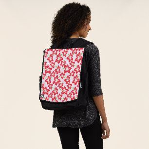 Sac À Dos Hibiscus rouge, fleurs rouges, motif de fleurs