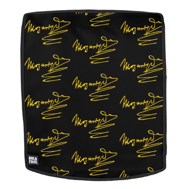 Sac À Dos HOMAGE À MOZART 3D Gold Signature Composer Noir (Devant amovible)