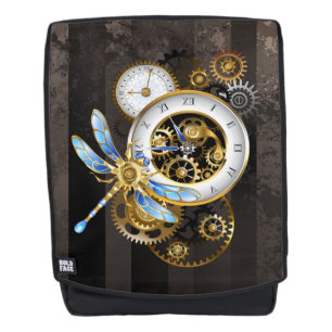 Sac À Dos Horloge à vapeur avec libellule mécanique