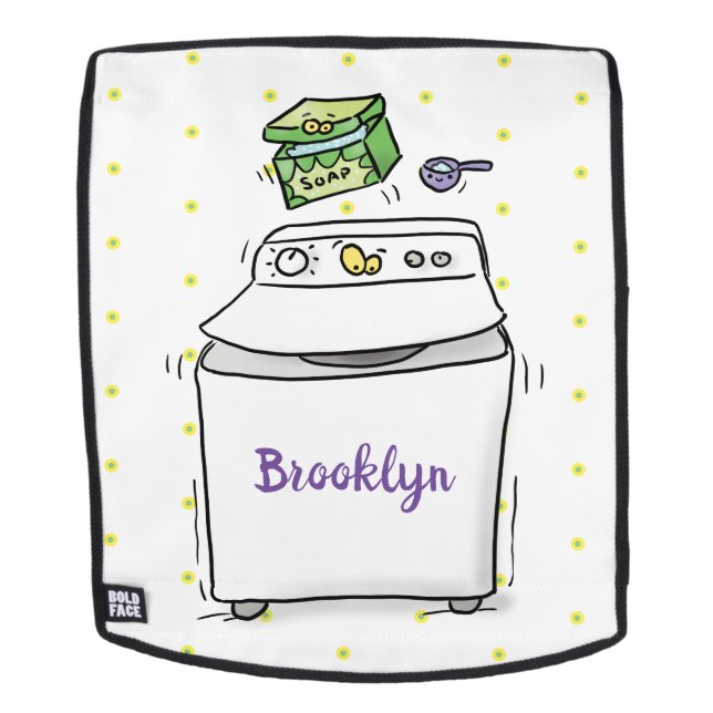 Sac À Dos Illustration de lave-linge mignonne (Devant amovible)