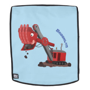 Sac À Dos Illustration d'une pelle à vapeur rouge mou