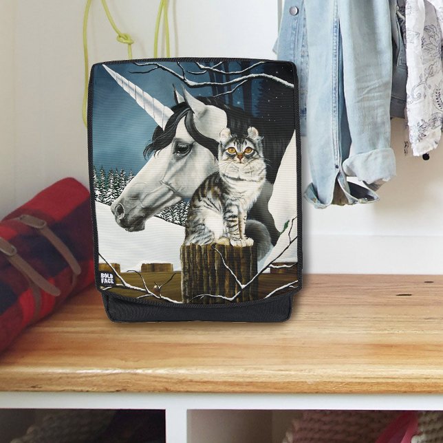 Sac À Dos Imaginaire de chat de la licorne blanche (Créateur téléchargé)